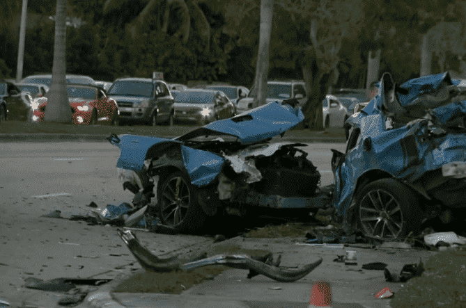 Accidente mortal en el noreste de Miami-Dade dejó un muerto tras dividirse el automóvil en dos.