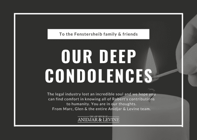 Nuestras más profundas condolencias a la familia de Robert Fenstersheib