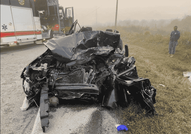 Conductor Herido Tras Choque Con Camión Semi en el Lee County