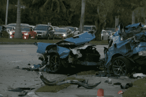 a car split in half