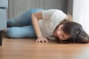 woman fallen