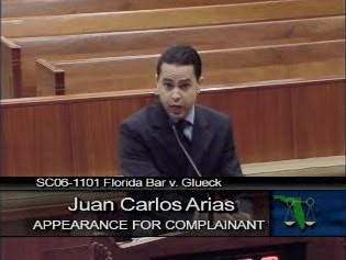 Juan Carlos Arias in the court