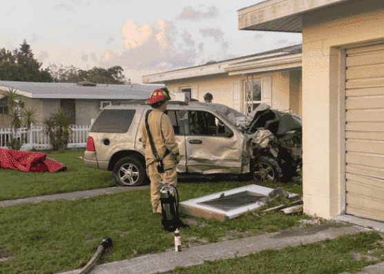 SUV Slams Into Charlotte County Home, Injures Elderly Man