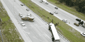 Collier County I-75 rollover crash injures 5 plus
