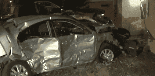 Tesla Slams Into Parked Cars, House In Miramar Neighborhood