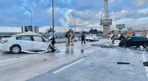 1 Dead, 1 Injured After Fiery Wrong-Way Crash In Miami