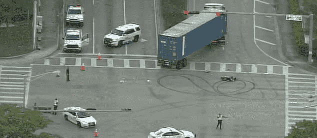 Man Airlifted To The Hospital After Motorcycle, Semitrailer Collide In Hialeah