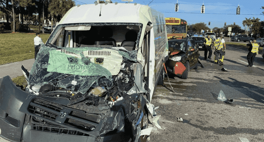 Two Injured In Four-Vehicle Crash On Daniels Parkway