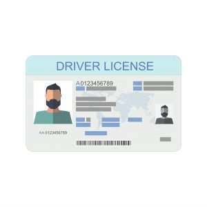 vector of a driver’s license