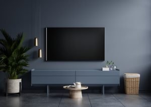 television on wall