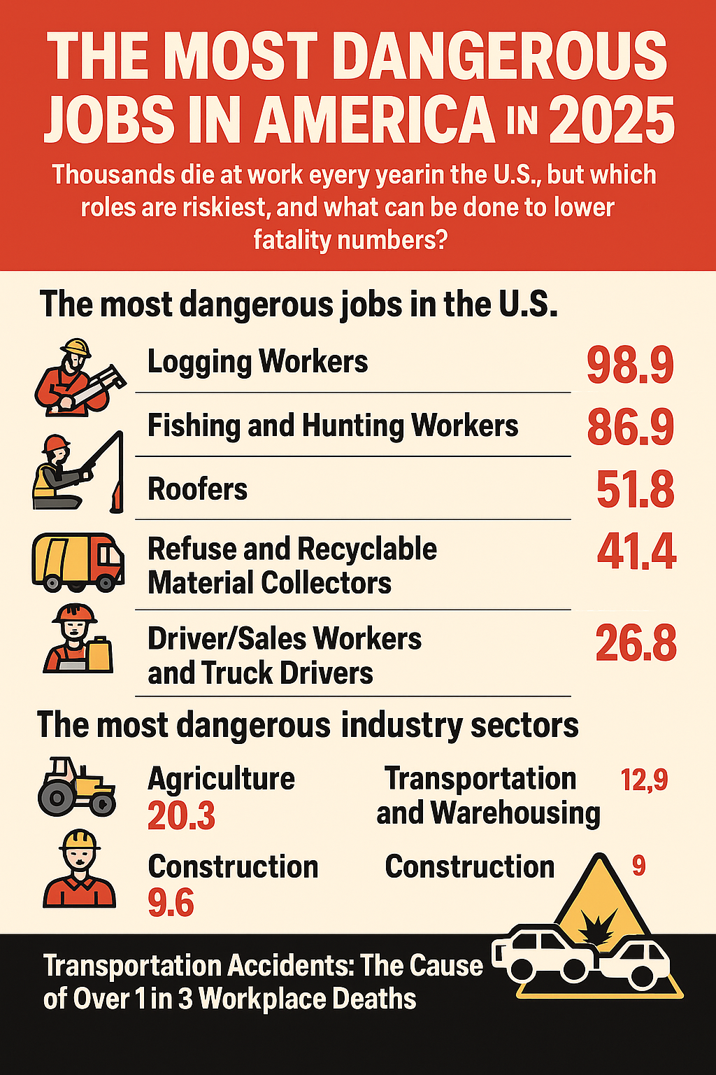 The Most Dangerous Jobs i America in 2025