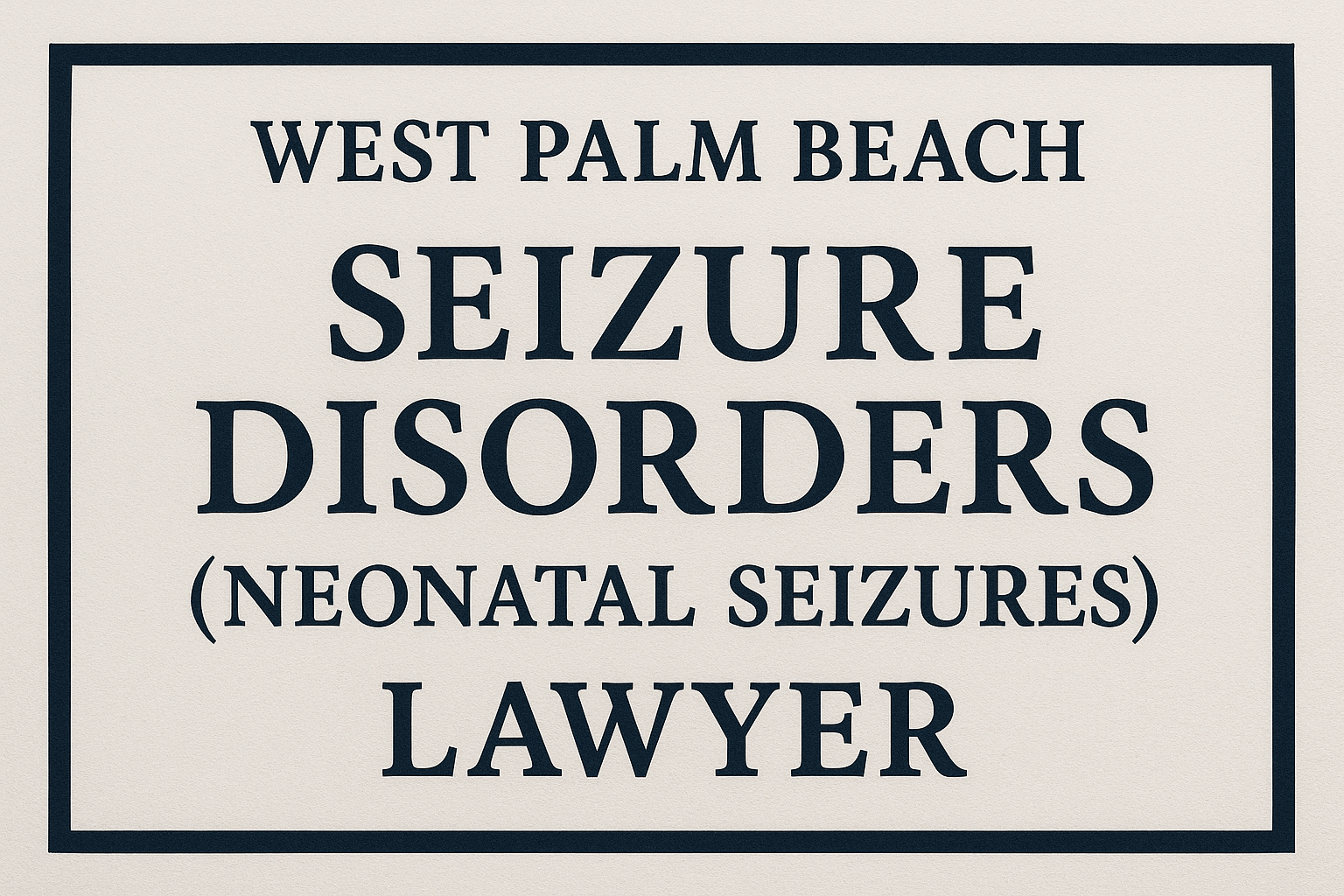 West Palm Beach Seizure Disorders (Neonatal Seizures) Injury Lawyer