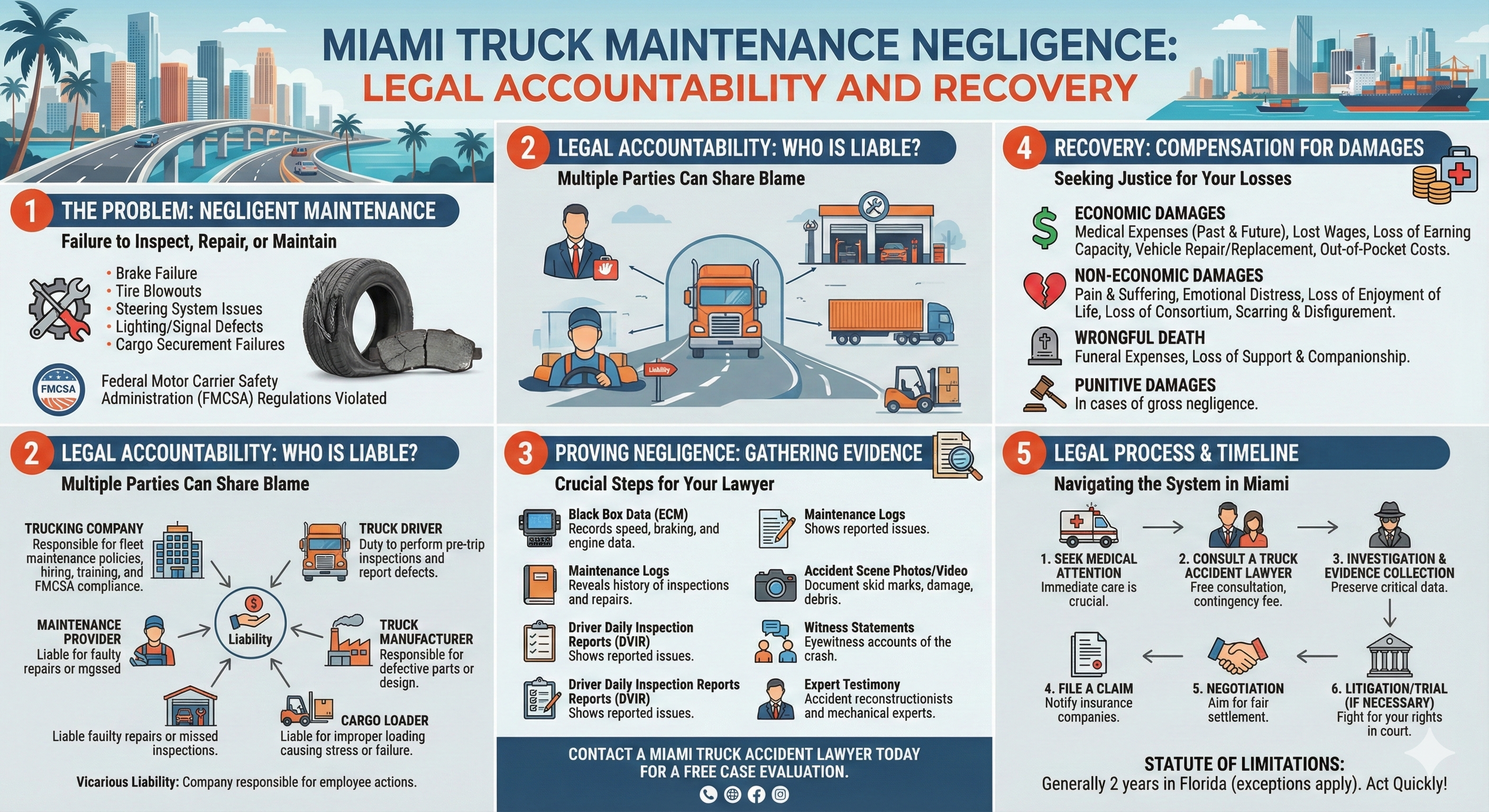 Miami Negligent Truck Maintenance Accident Lawyer