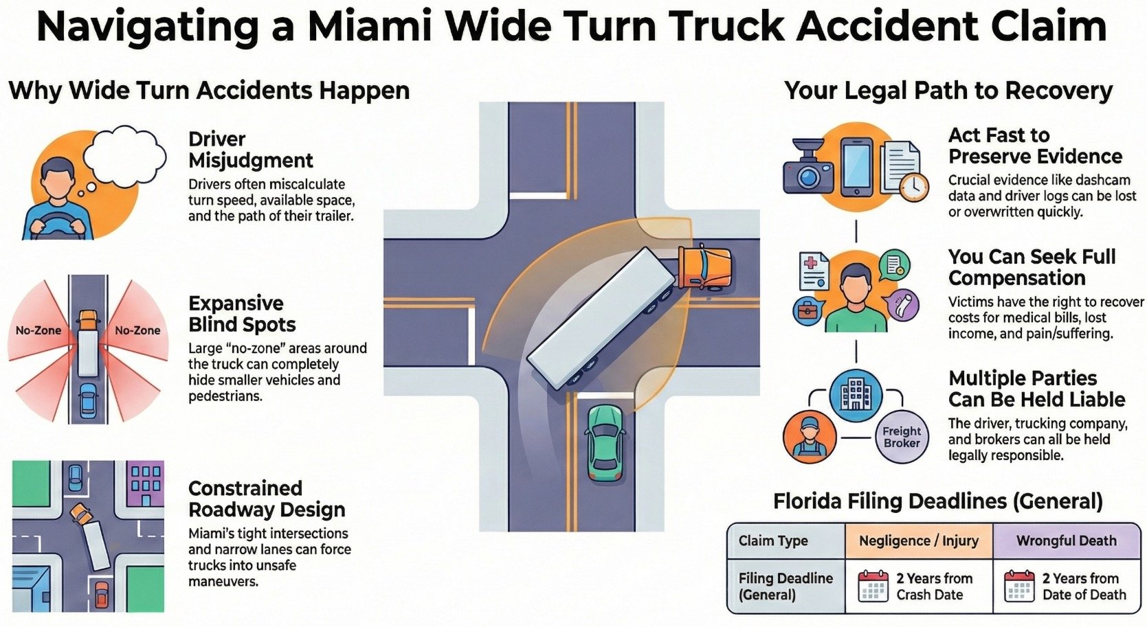 Miami Wide Turn Truck Accident Lawyer