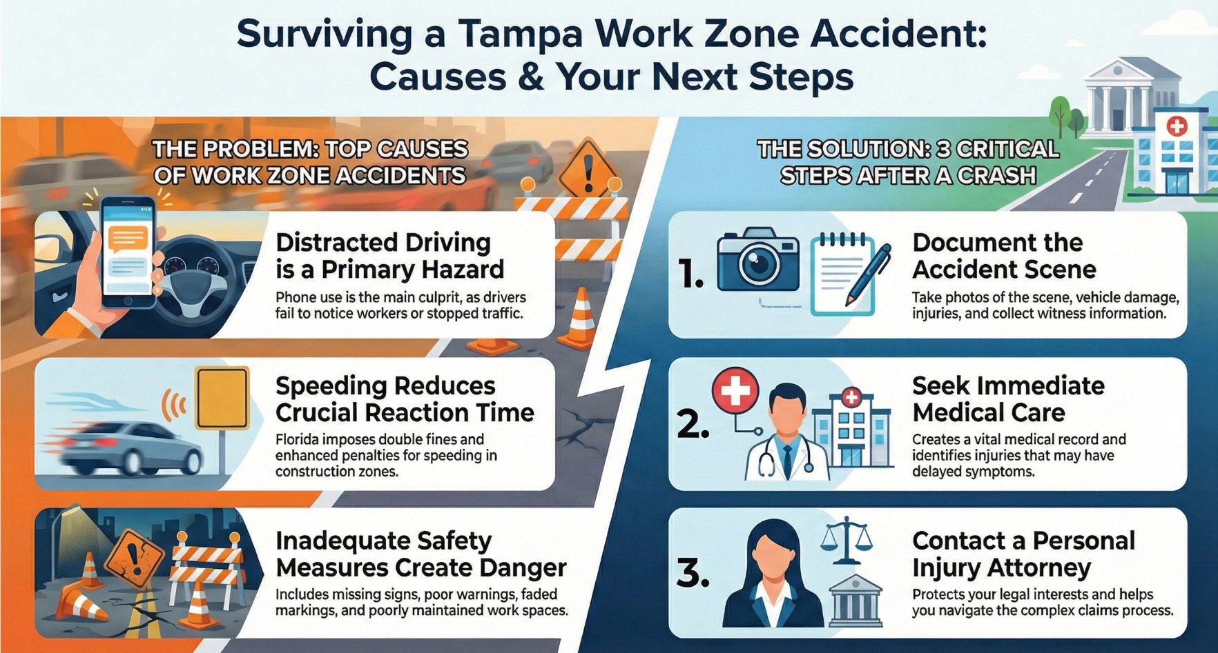 Tampa Work Zone Accidents Injury Lawyer 