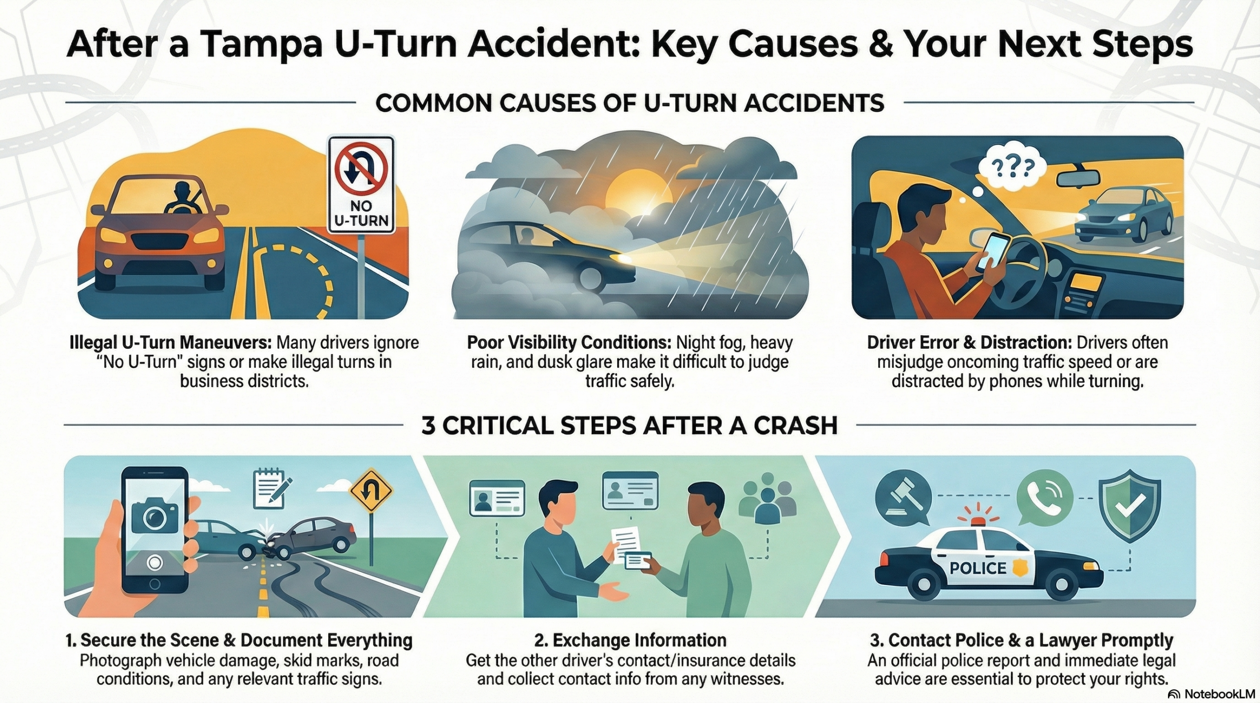 Tampa U-Turn Accidents Injury Lawyer