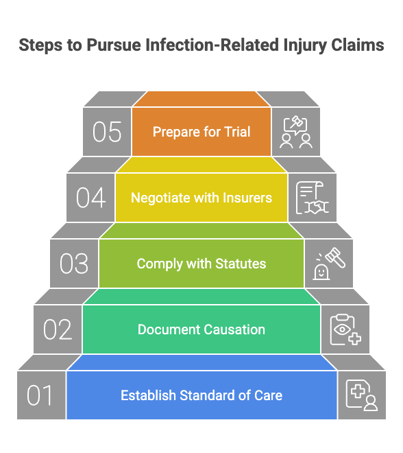 Steps to Pursue Infection-Related Injury Claims