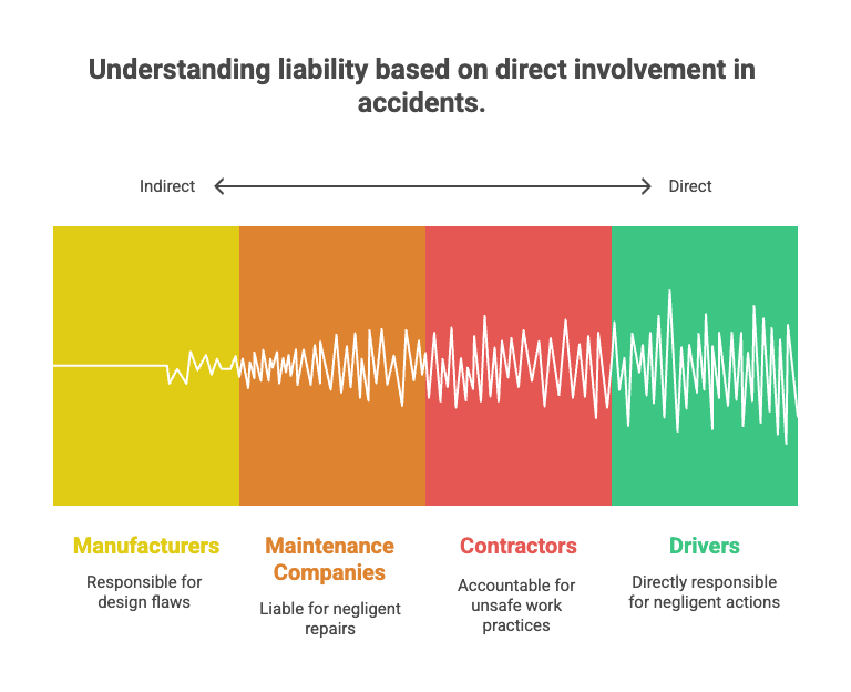 Understanding liability based on direct involvement in accidents.