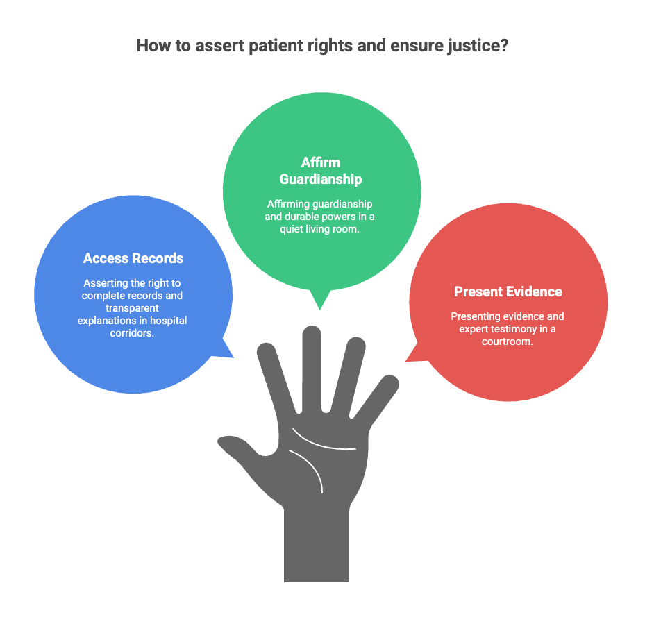 How to assert patient rights and ensure justice?