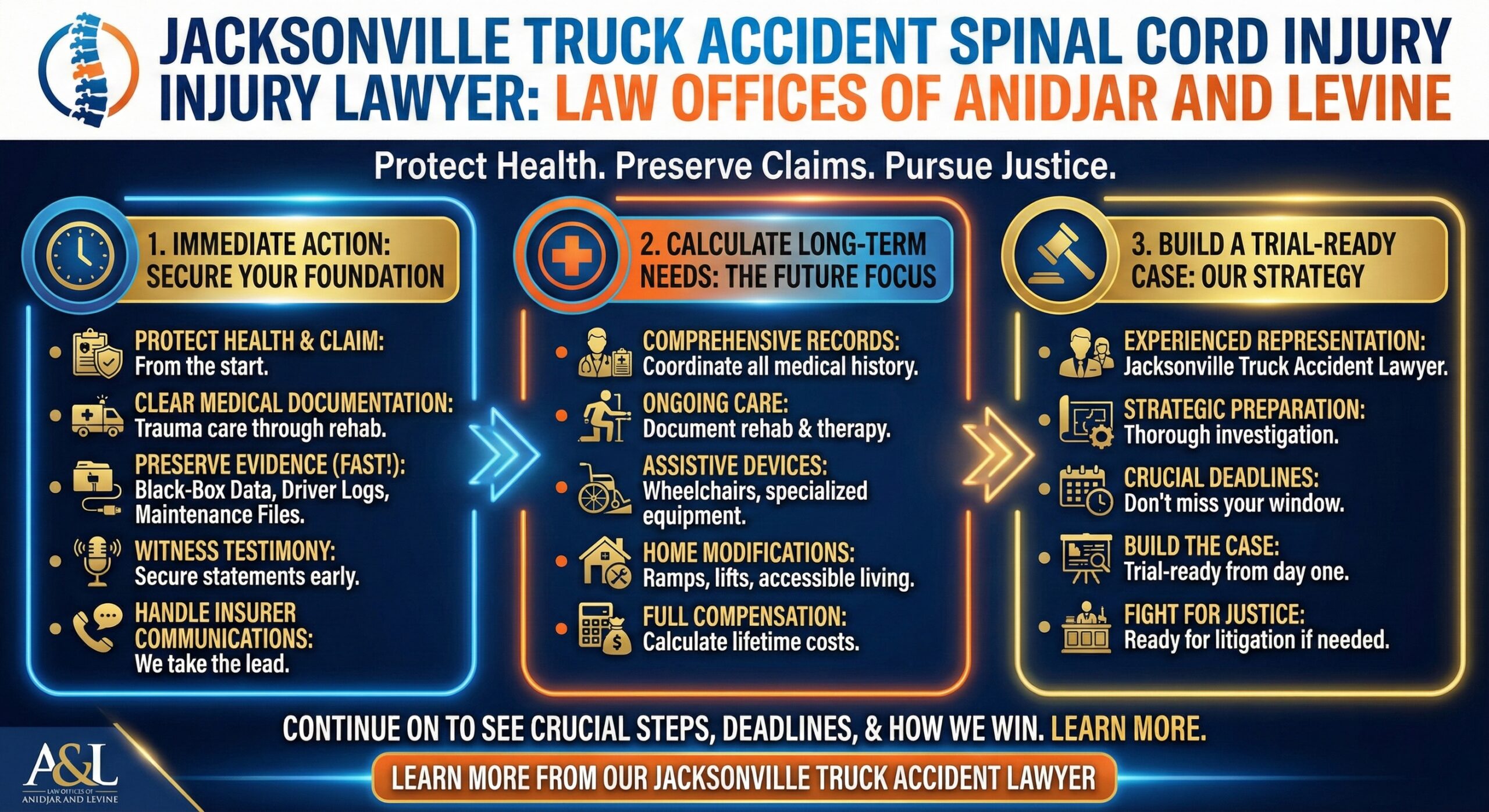 Jacksonville Truck Accident Spinal Cord Injury Lawyer