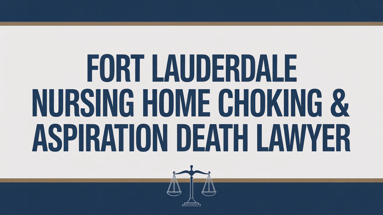Fort Lauderdale Nursing Home Choking & Aspiration Death Lawyer