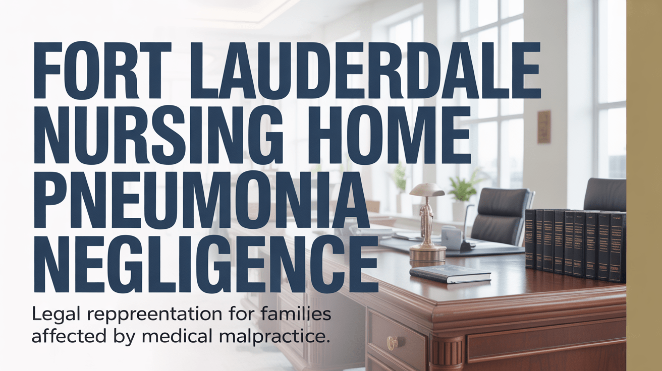 Fort Lauderdale Nursing Home Pneumonia Negligence Lawyer
