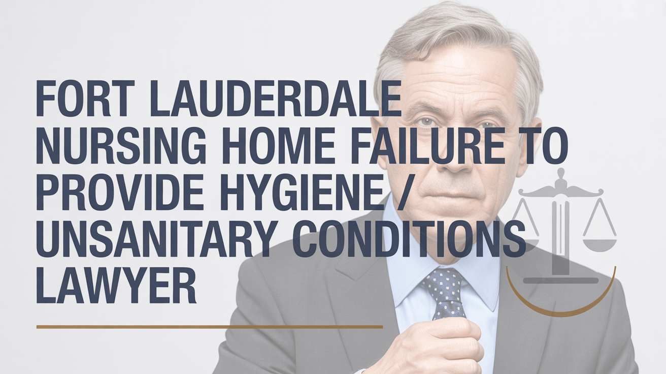 Fort Lauderdale Nursing Home Failure to Provide Hygiene / Unsanitary Conditions Lawyer