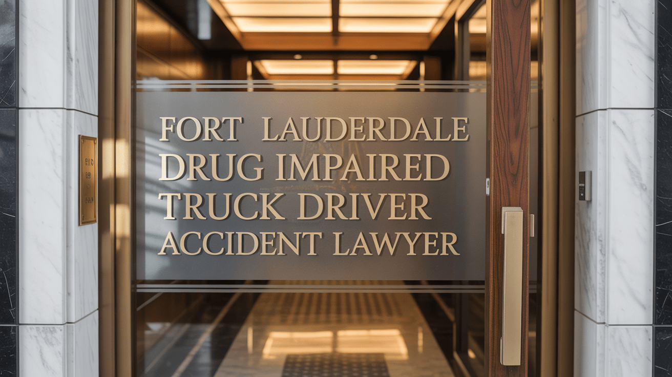 Fort Lauderdale Drug Impaired Truck Driver Accident