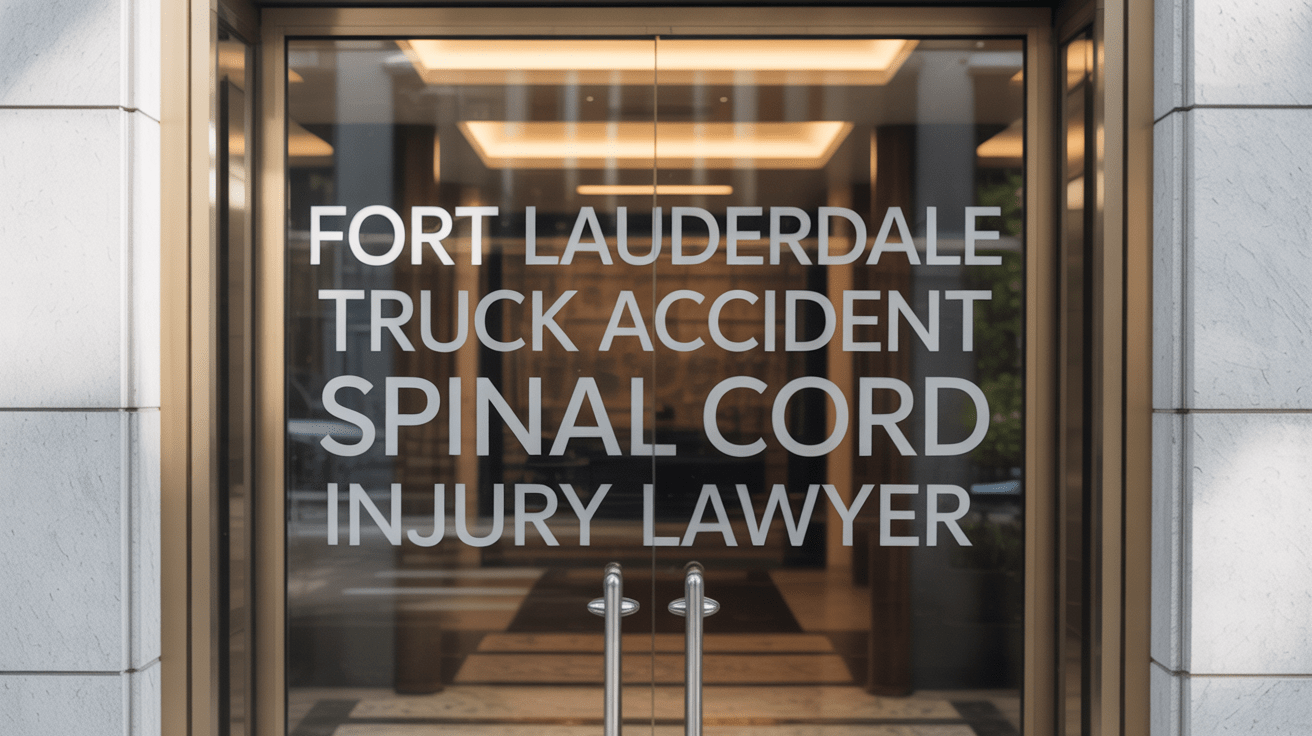 Fort Lauderdale Truck Accident Spinal Cord Injury Lawyer,