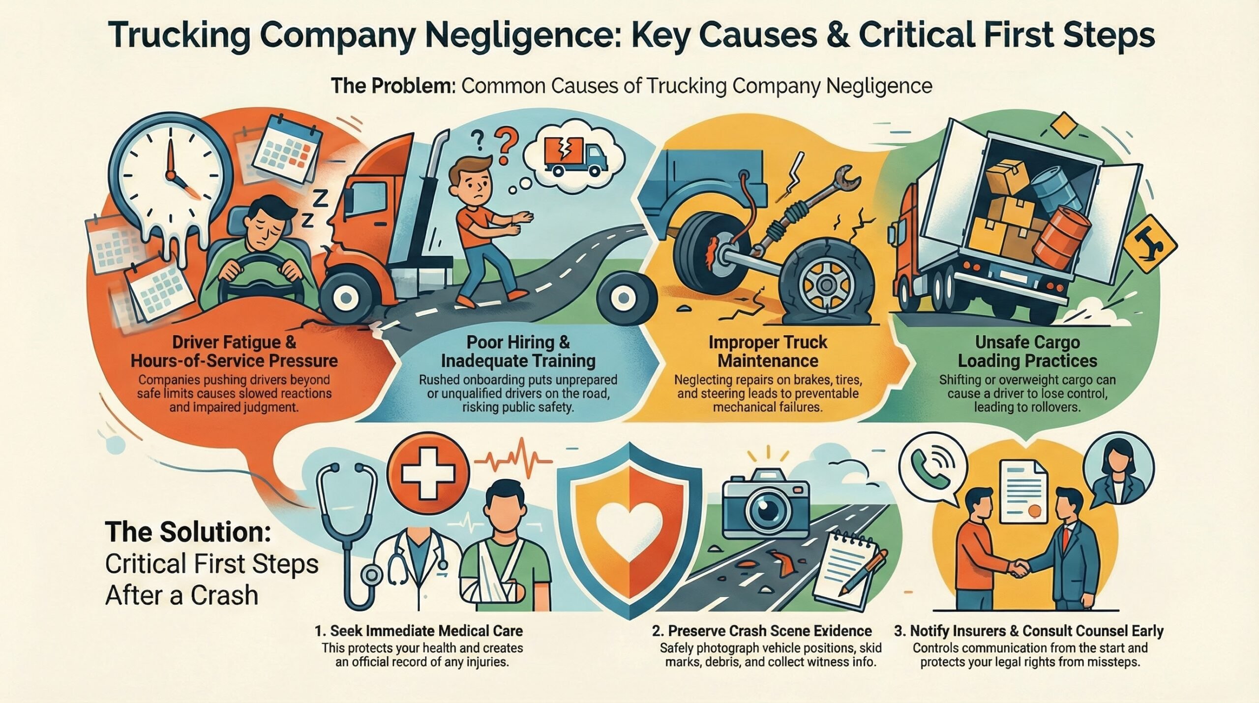 Trucking Negligence: Causes and Steps