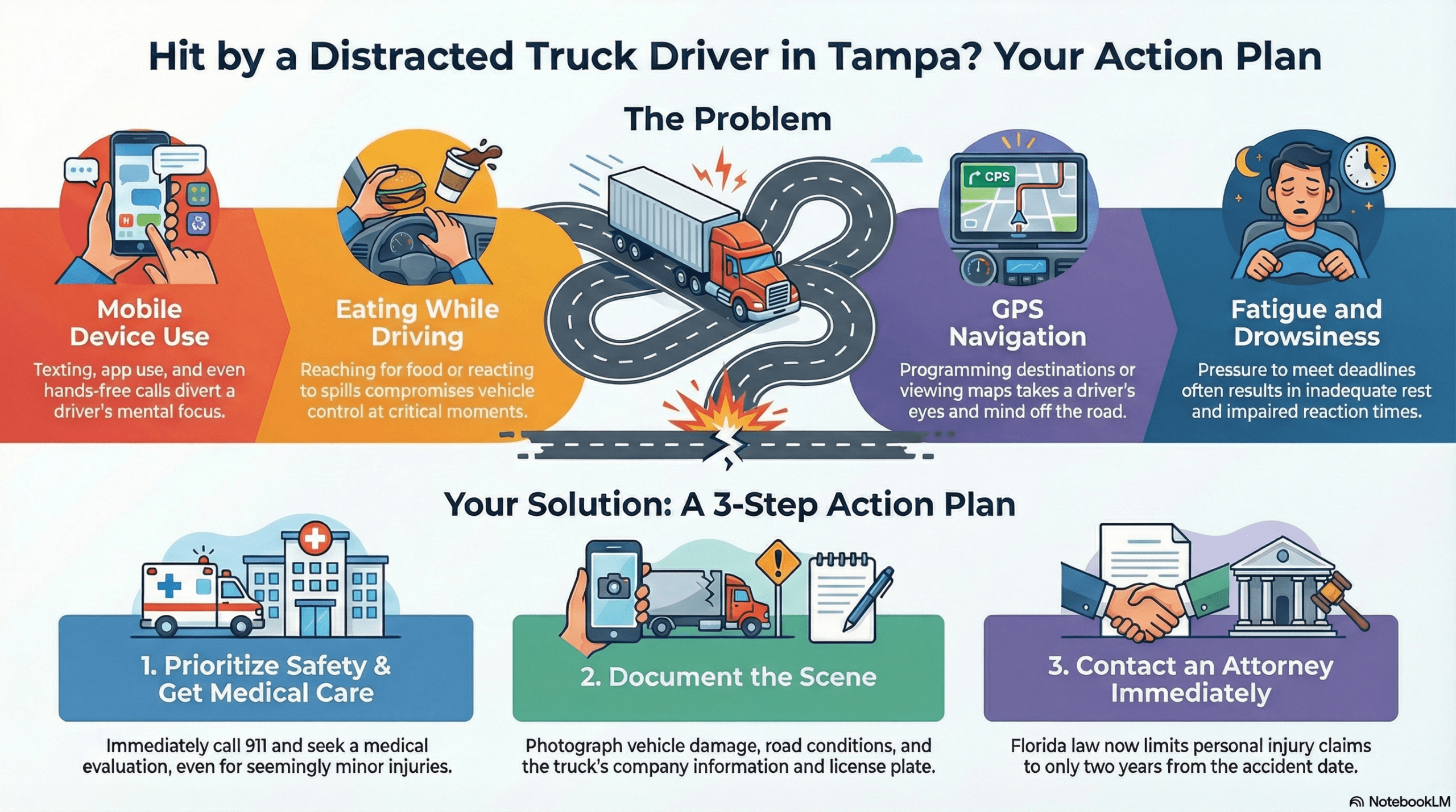 Tampa Distracted Truck Driver Accident Lawyer
