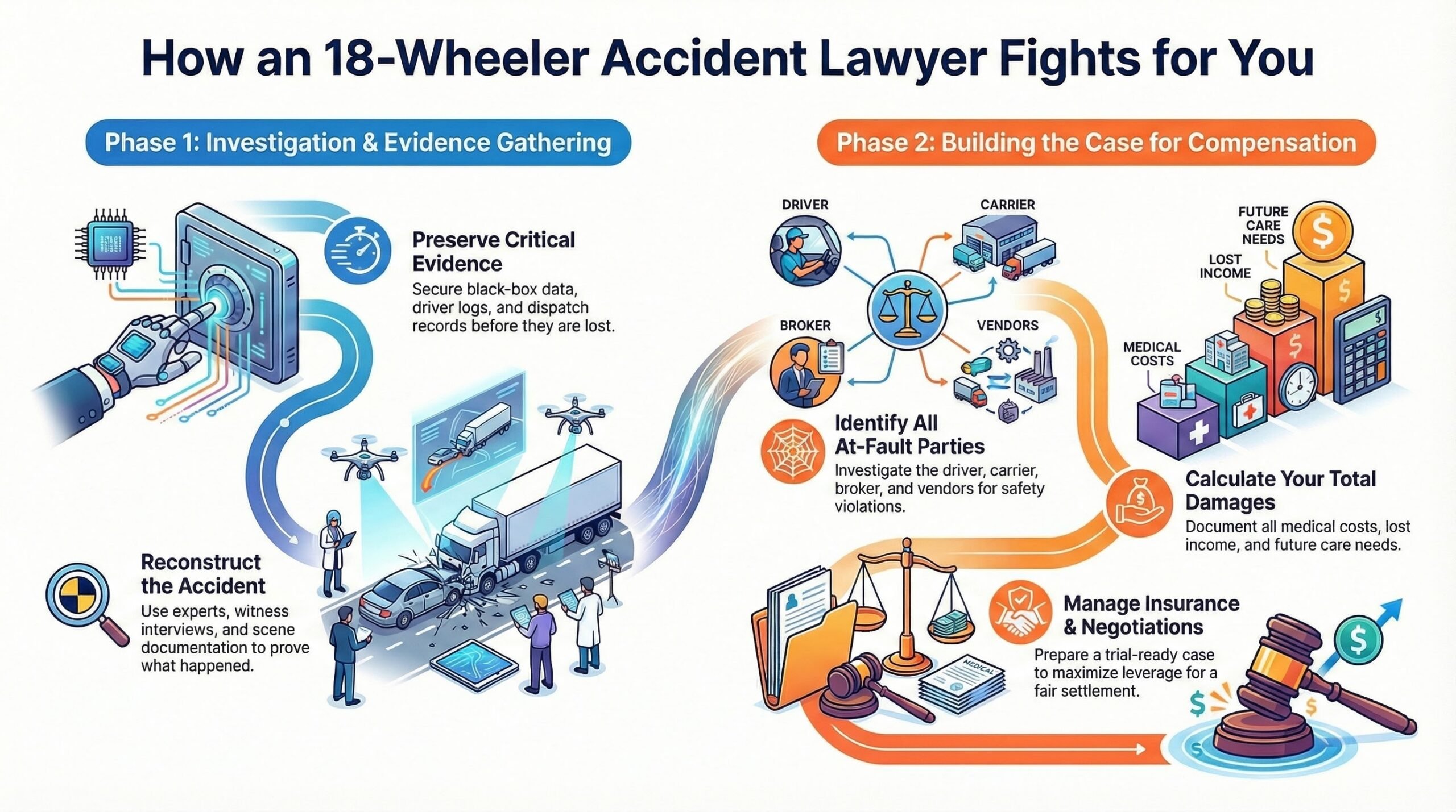 18-Wheeler Accident Lawyer Process