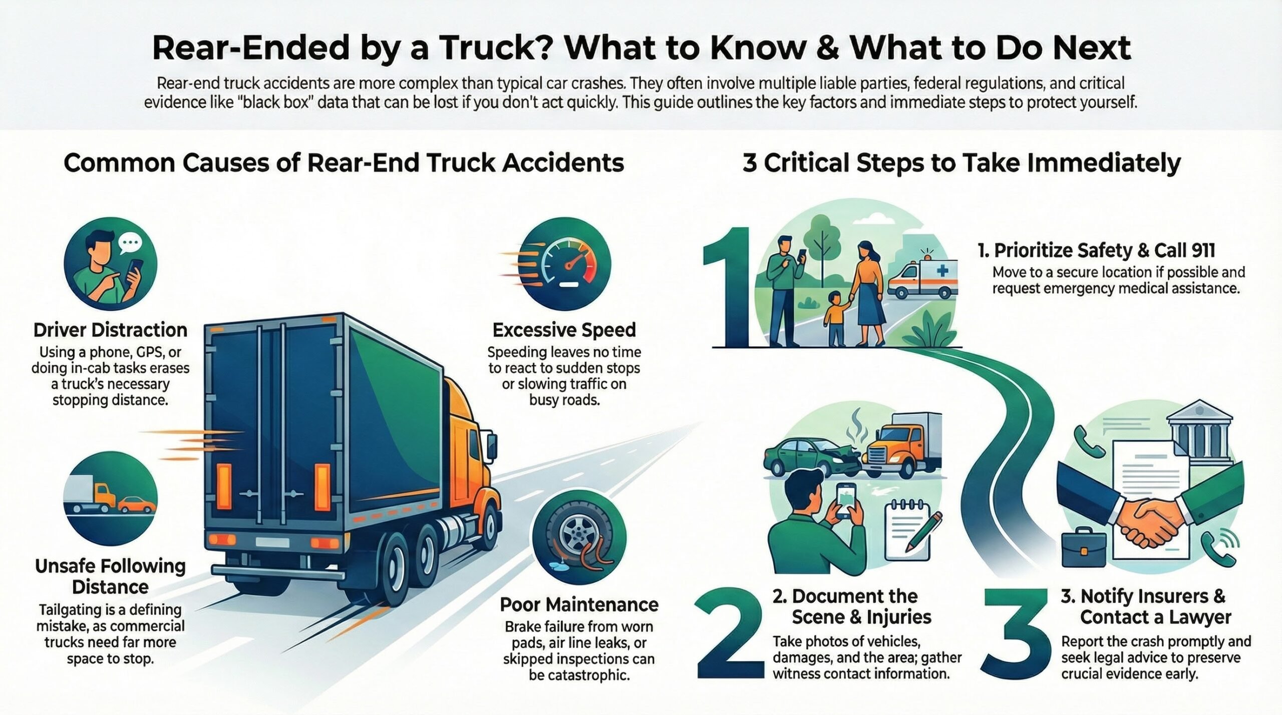 Truck Accident: Causes and Steps