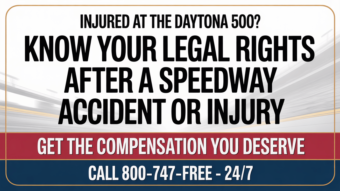 Injured at the Daytona 500? Know Your Legal Rights After a Speedway Accident or Injury