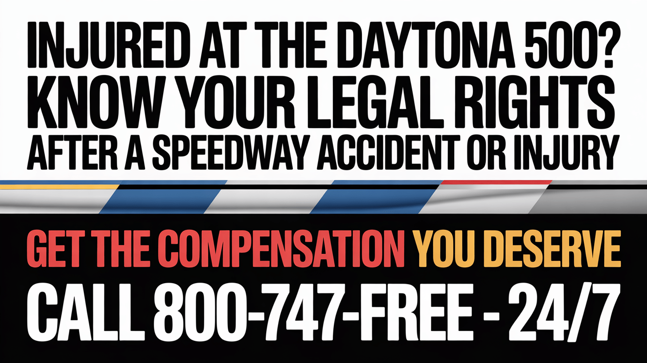 Injured at the Daytona 500? Know Your Legal Rights After a Speedway Accident or Injury