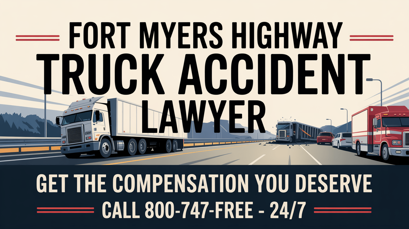 Abogado de accidentes de camiones en la autopista en Fort Myers