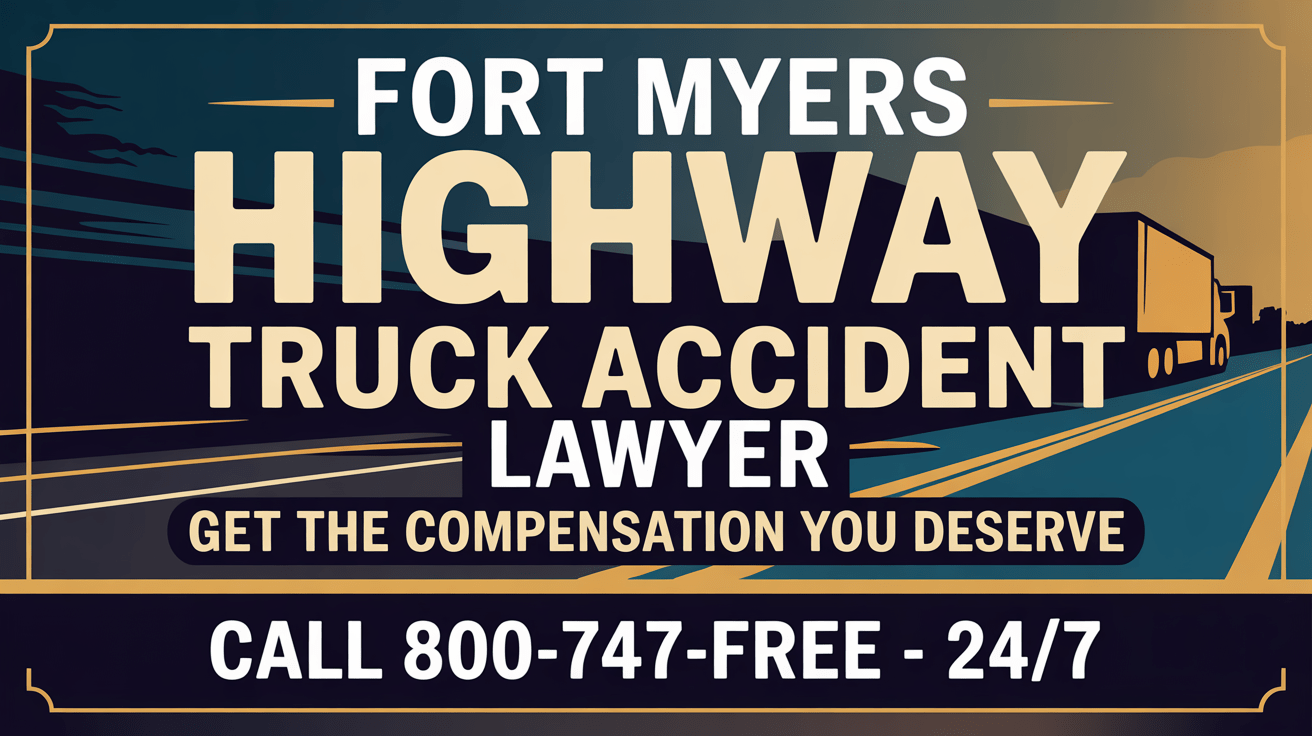 Abogado de accidentes de camiones en la autopista en Fort Myers