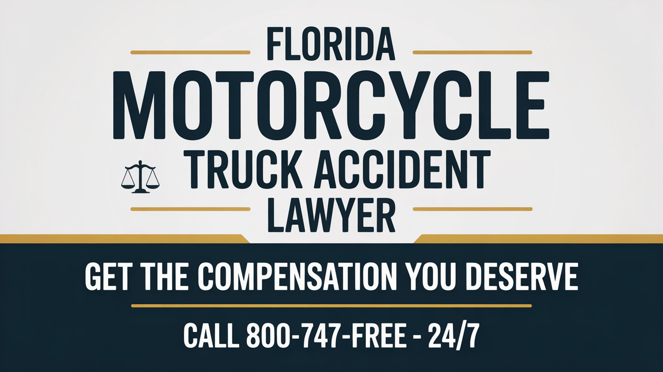 Abogado de Accidentes en Florida entre Motocicleta y Camión