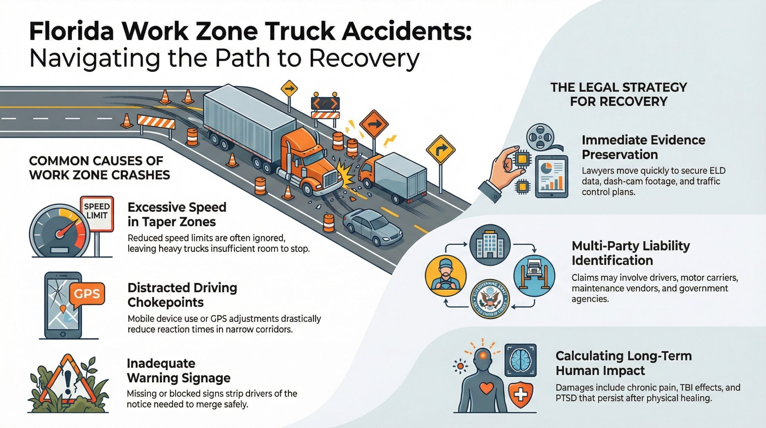Accidentes en zonas de trabajo en Florida