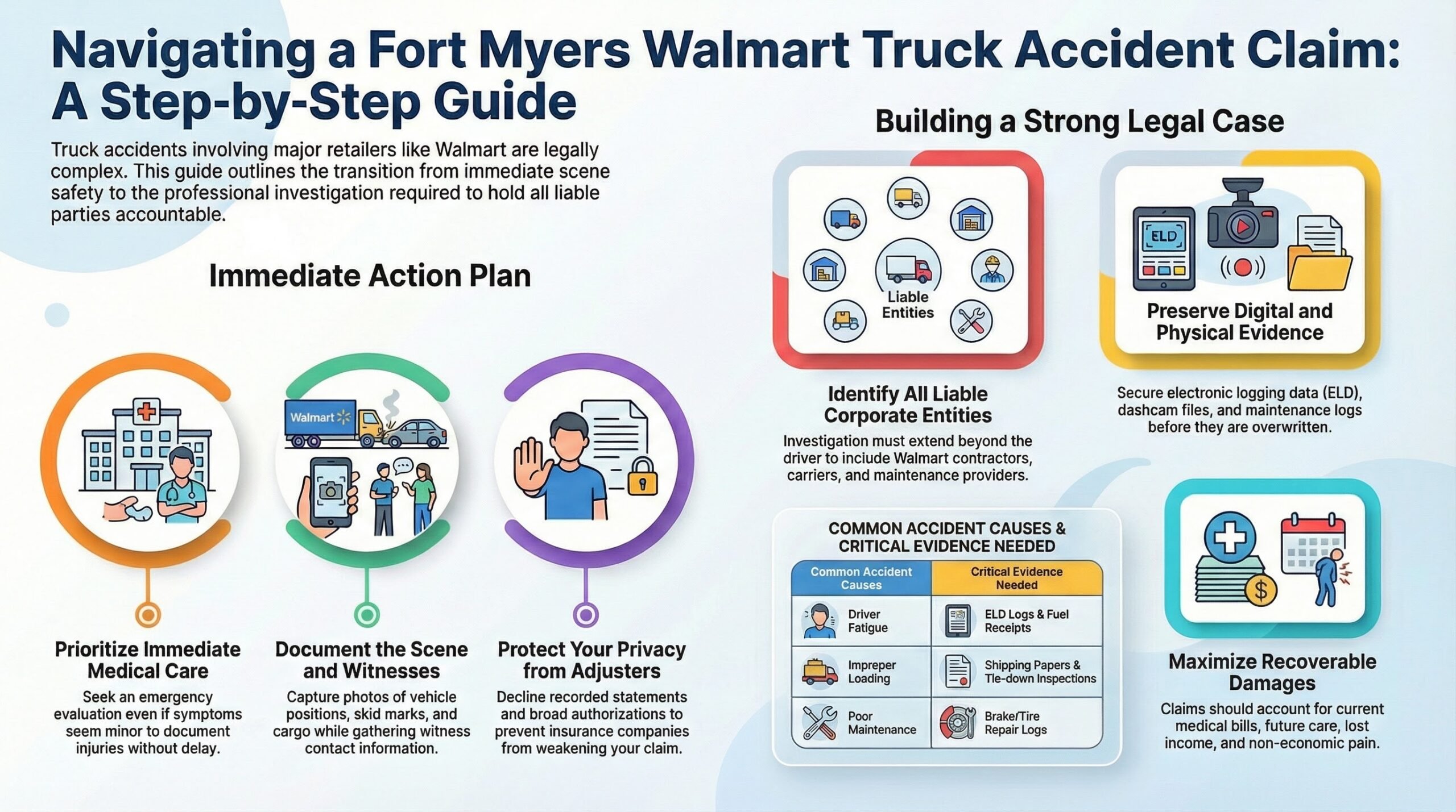 Derechos Legales de las Víctimas de Accidentes de Camiones en Walmart en Fort Myers
