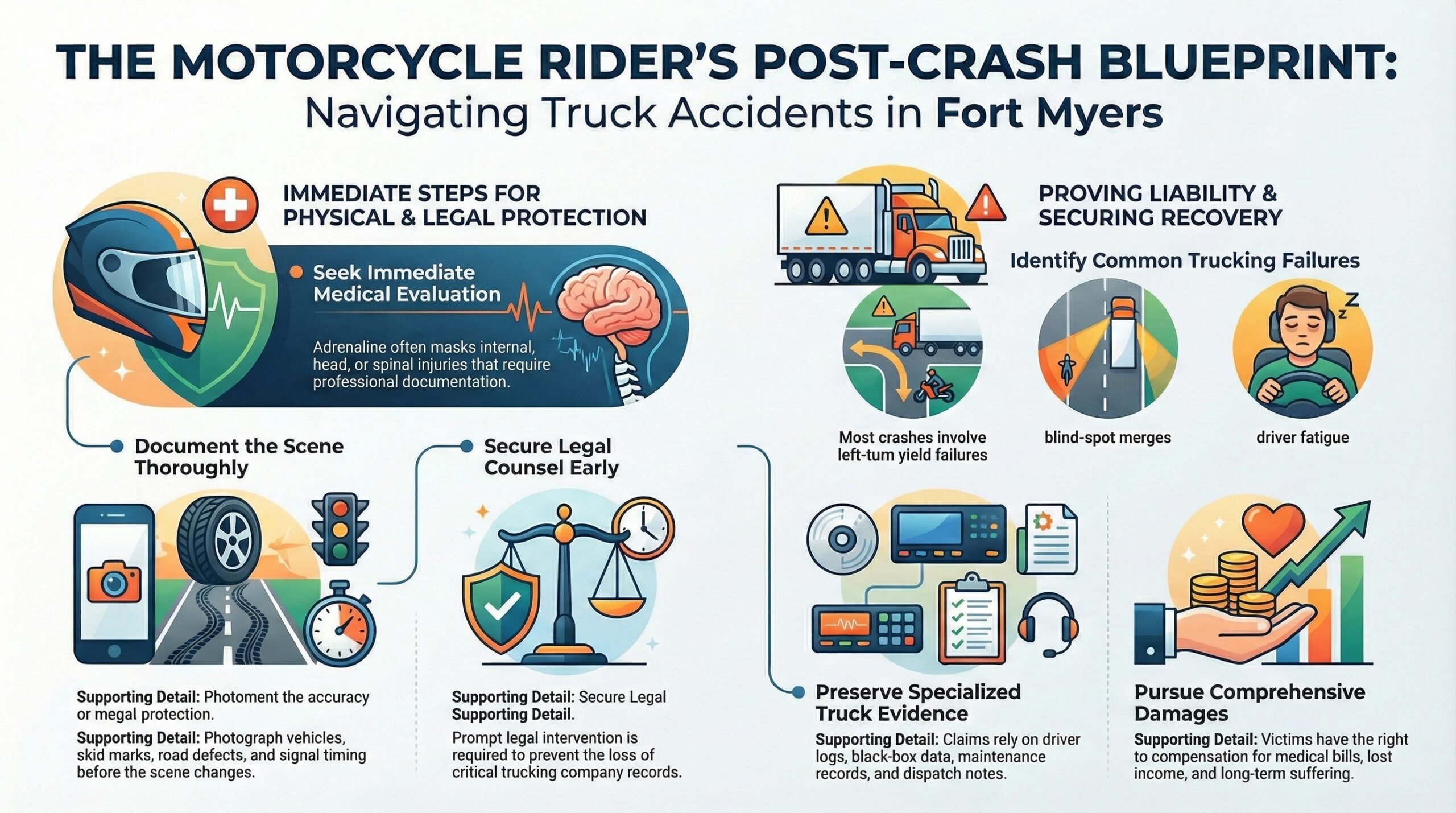 Abogado de Accidentes de Motocicleta y Camiones en Fort Myers