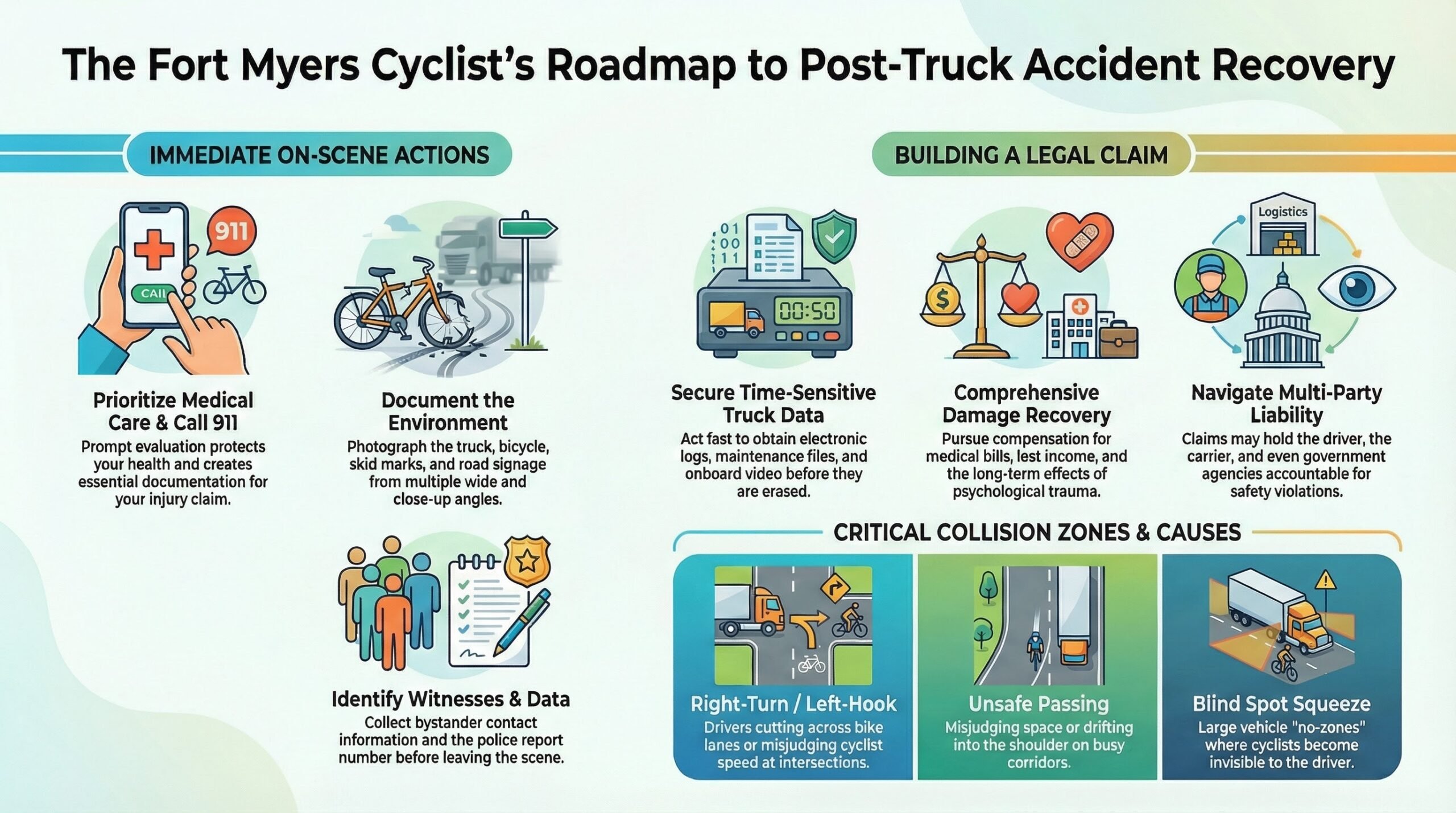 Abogado de Accidentes de Bicicleta y Camión en Fort Myers