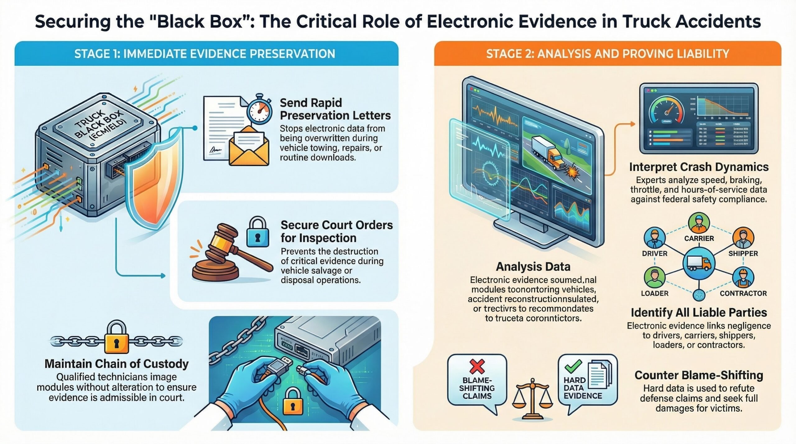 Electronic Evidence in Truck Accidents