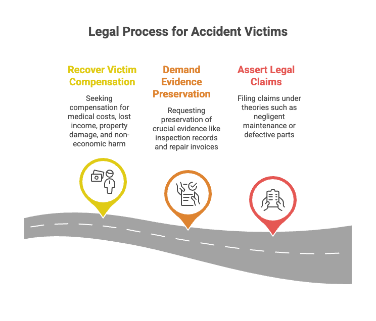 Proceso legal para víctimas de accidentes