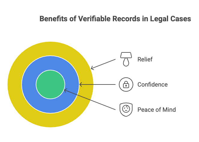 Beneficios de registros verificables en casos legales