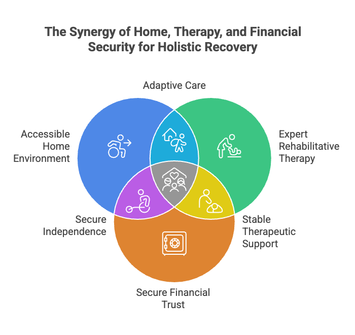 The Synergy of Home, Therapy, and Financial Security for Holistic Recovery