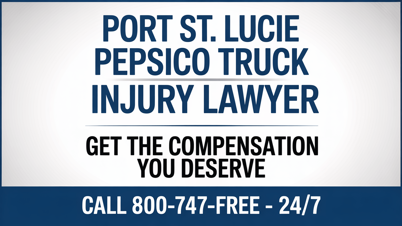 Abogado de Lesiones por Accidente de Camión de PepsiCo en Port St. Lucie