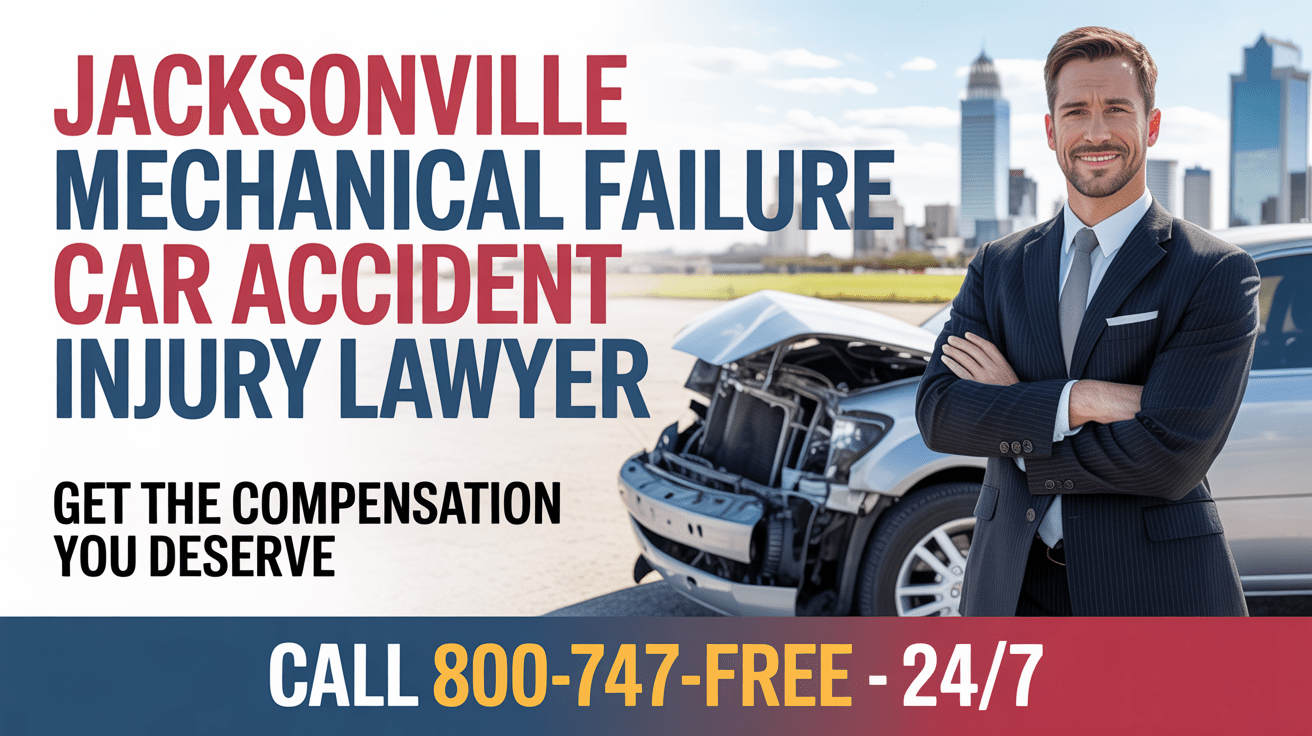 Abogado de lesiones por accidente de automóvil por falla mecánica en Jacksonville