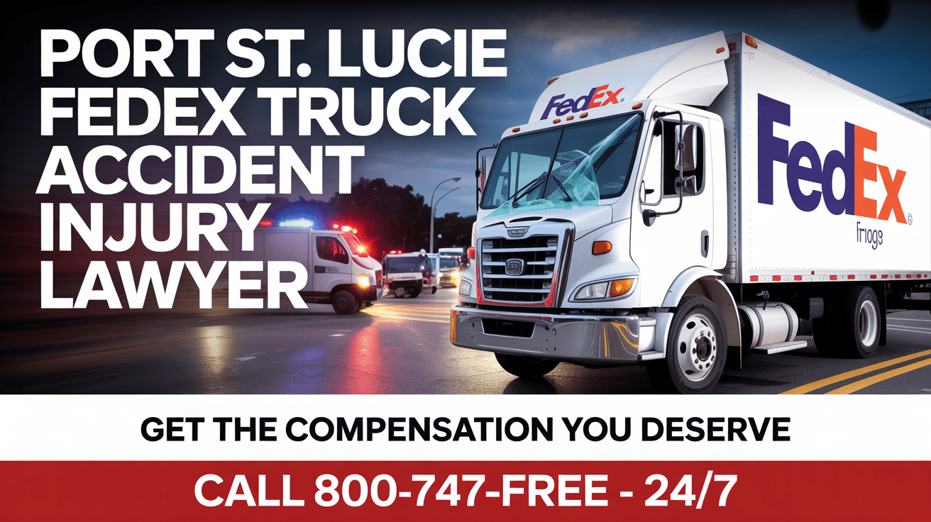 Abogado de lesiones por accidente de camión de FedEx en Port St. Lucie