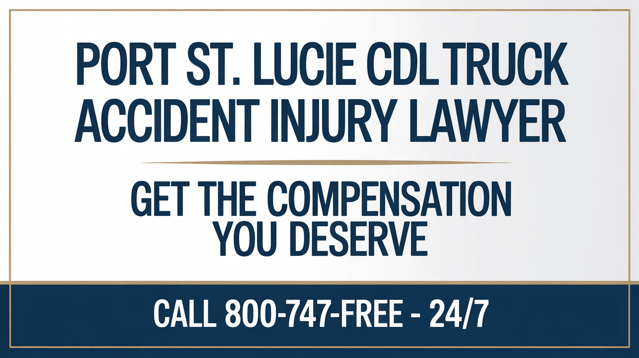 Abogado de Lesiones por Accidentes de Camiones CDL en Port St. Lucie